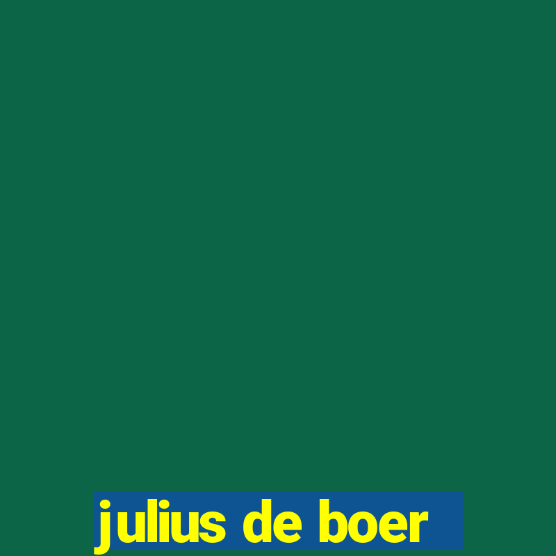 julius de boer